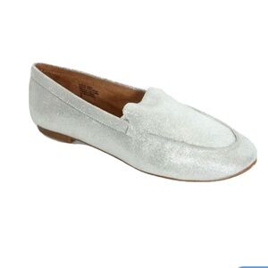 Seychelles Shimmering Silver Loafers